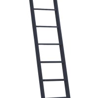 Houten ladder zwart 10T