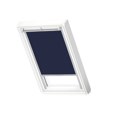 Verduisterende rolgordijn standaard 78x98 witte profielen 1100 donkerblauw